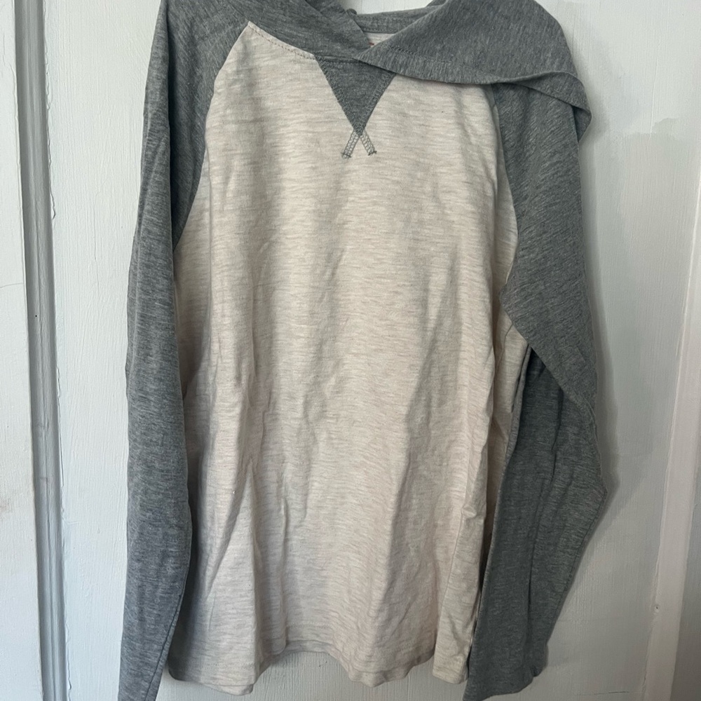 Cat & Jack Gray and Cream Kids Long Sleeve Shirt